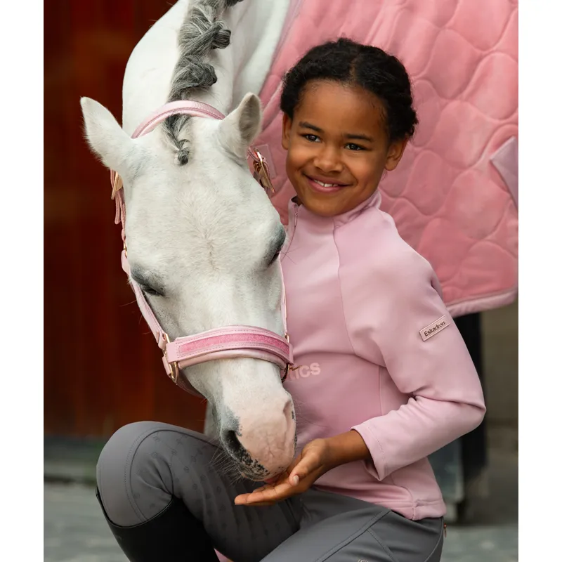 Eskadron Satin Jewel Double Pin Headcollar Heritage AW23 - Pearl Rose-2